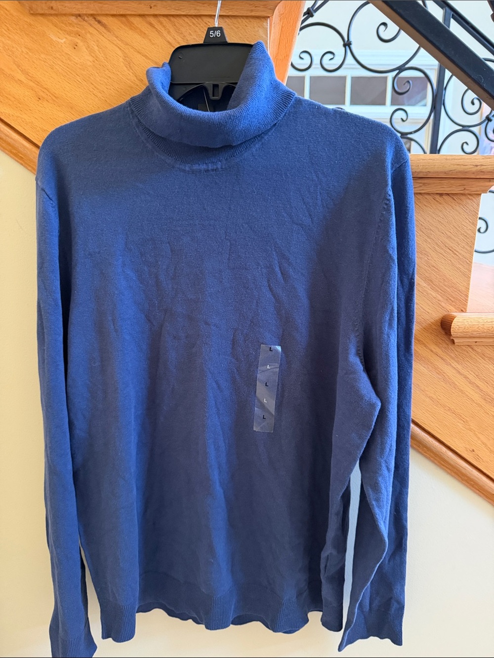 Alfani Blue Nite Escape Turtleneck Sweater - Men's Classic Knit Size Large NWT